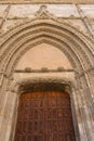 Los Novios door of the Cathedral of Palencia, Castilla y Leon, S Royalty Free Stock Photo