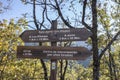 Los Pilones Gorge trail sign at Natural Reserve Garganta de los Infiernos