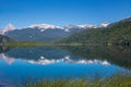 Los Torres lake and mountains beautiful landscape, Patagonia, Chile, South America Royalty Free Stock Photo