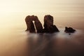 Los Urros in Costa Quebrada with long exposure Royalty Free Stock Photo