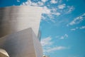 Los ÃÂngeles, California, USA. Aerial view of architecture Disney Concert Hall designed by Frank Gehry. Royalty Free Stock Photo