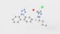 losartan molecule 3d, molecular structure, ball and stick model, structural chemical formula angiotensin ii receptor antagonists