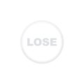 Lose button on white background. Neumorphism. Realistic button. Neumorphic design