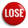 Lose Red Round Symbol Isolated