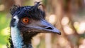 lose-up of an Emu in Natural Habitat Looking Amused