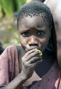 ÃÂ¡lose-up portrait cute african girl of the hadza tribe