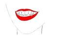 ÃÂ¡lose-up Smile with vampire fangs