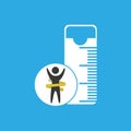 Lose weight concept tape measure icon