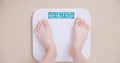 Lose weight concept with scale Royalty Free Stock Photo