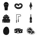 Lose weight icons set, simple style