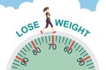 Lose weight with jogging Royalty Free Stock Photo