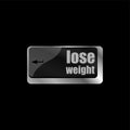 Lose weight on keyboard enter key button Royalty Free Stock Photo