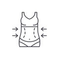 Lose weight line icon concept. Lose weight vector linear illustration, symbol, sign