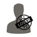 Loser labelling - male person is labelled as unpopular loser, outcast and outsider.