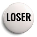 Loser White Round Symbol Isolated