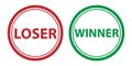 Loser Winner rubber stamp vector illustration