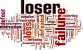 Loser word cloud Royalty Free Stock Photo