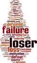 Loser word cloud Royalty Free Stock Photo