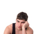 Loser young man man depression boring Royalty Free Stock Photo