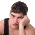 Loser young man man depression boring Royalty Free Stock Photo