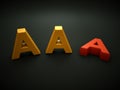 Losing AAA notation Royalty Free Stock Photo