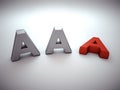 Losing AAA notation Royalty Free Stock Photo