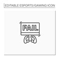 Losing game line icon