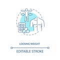 Losing weight concept icon