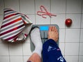 Losing weight after the holidays Royalty Free Stock Photo