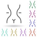 Losing weight multi color icon. Simple thin line, outline vector of health icons for ui and ux, website or mobile application