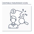 Loss adjuster line icon