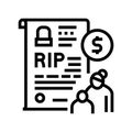 loss of breadwinner allowance line icon vector illustration