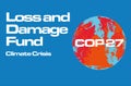 Loss and damage fund approved at COP27 to pay poorer countries harmed by the impacts of the climate crisis Royalty Free Stock Photo