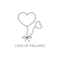 Loss of feelings line icon