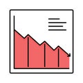Loss fill vector icon which can easily modify or edit