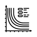 loss function chart machine learning line icon vector illustration Royalty Free Stock Photo