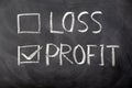 Loss and profit check boxes