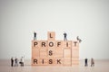 Loss, profit and risk. Business concept
