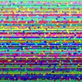 The loss of the television signal corrupted image. Digital background .