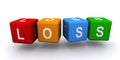 Loss word block on white Royalty Free Stock Photo