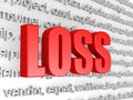 Loss in word cloud Royalty Free Stock Photo