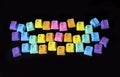 Losse rainbow colours computer keyboard keys