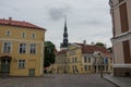 Lossi Plats Square near Alexander Nevsky Cathedral with Dome Church on background, Tallinn, Estonia