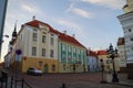 Lossi Plats Square near Alexander Nevsky Cathedral with Dome Church on background, Tallinn, Estonia