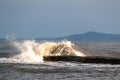 Stormy waves Lossiemouth. Royalty Free Stock Photo