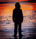 Lost and alone child Royalty Free Stock Photo
