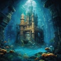 Lost Atlantis - Sunken Ruins with Vibrant Marine Life