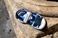 Lost Child Shoe on an ancient column in Vicenza Royalty Free Stock Photo