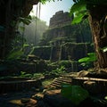 lost city in the jungle with hidden treasures and booby traps