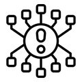 Lost connection icon outline vector. Internet error Royalty Free Stock Photo